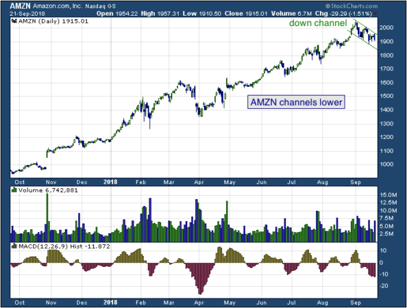 1-year chart of Amazon (NASDAQ: AMZN)